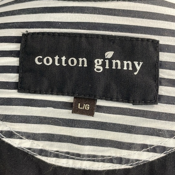 Cotton Ginny stylish black white stitching 2 piece suit.  13 P pants L blazer - Picture 13 of 17